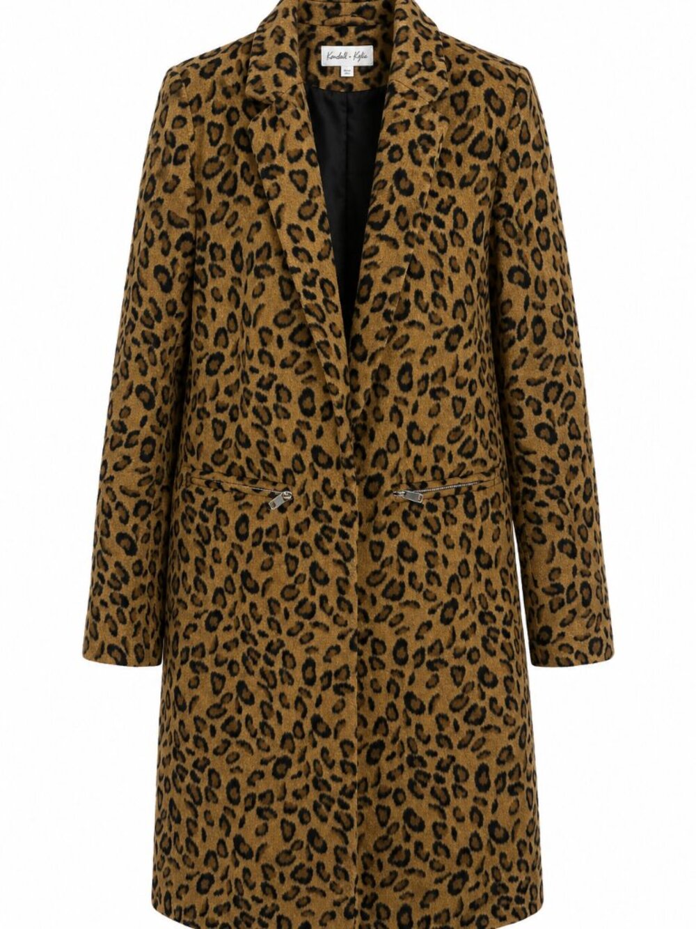 Kendall + Kylie Leopard Print Coat - Size Medium